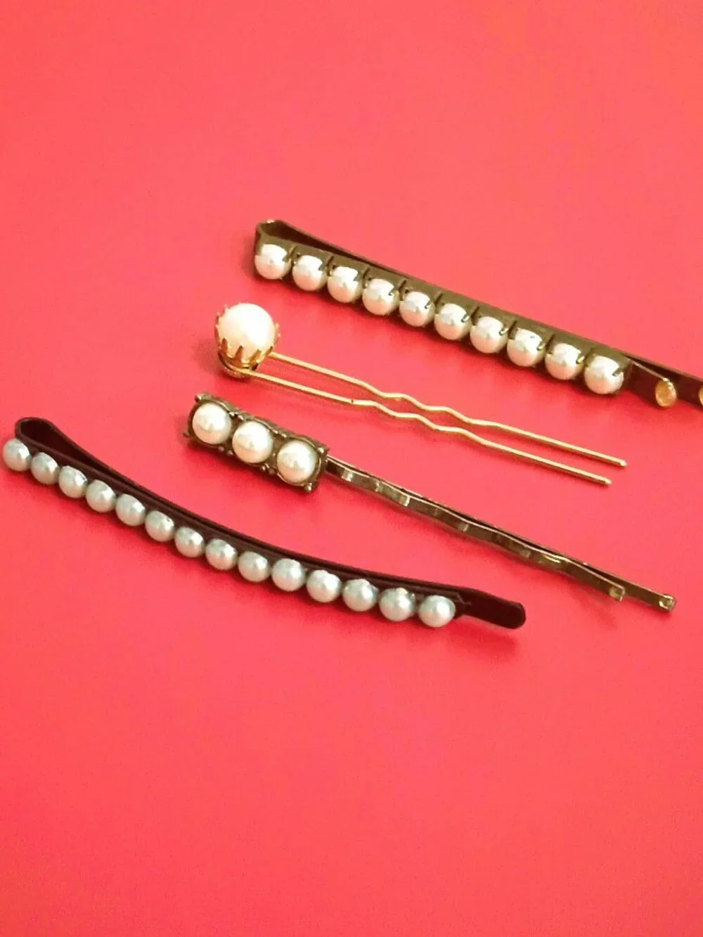 Pearl Hair Bobby Pins 4 Pcs Hair Accessories